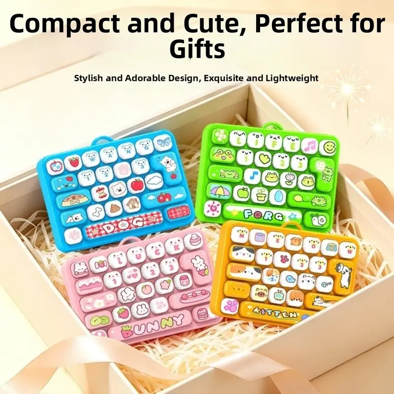 Keyboard Pendant Mini 26 Keys Keyboard Keychain Animals Cartoon ...