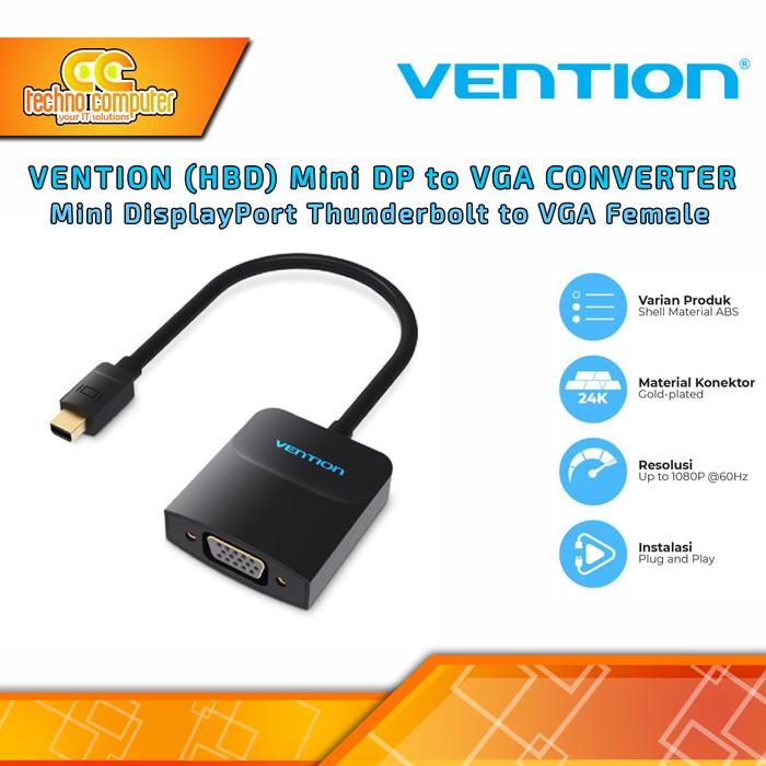 Gambar VENTION CONVERTER DISPLAY - Mini DP Thunderbolt to VGA - HBD dari Techno Computer Bali Kota Denpasar Tokopedia