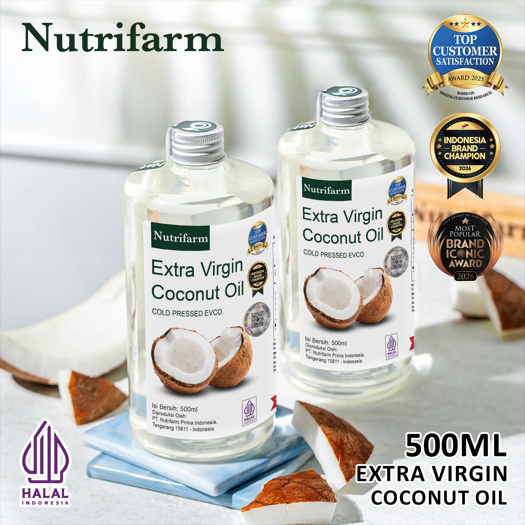 NUTRIFARM VIRGIN COCONUT OIL 500 ML