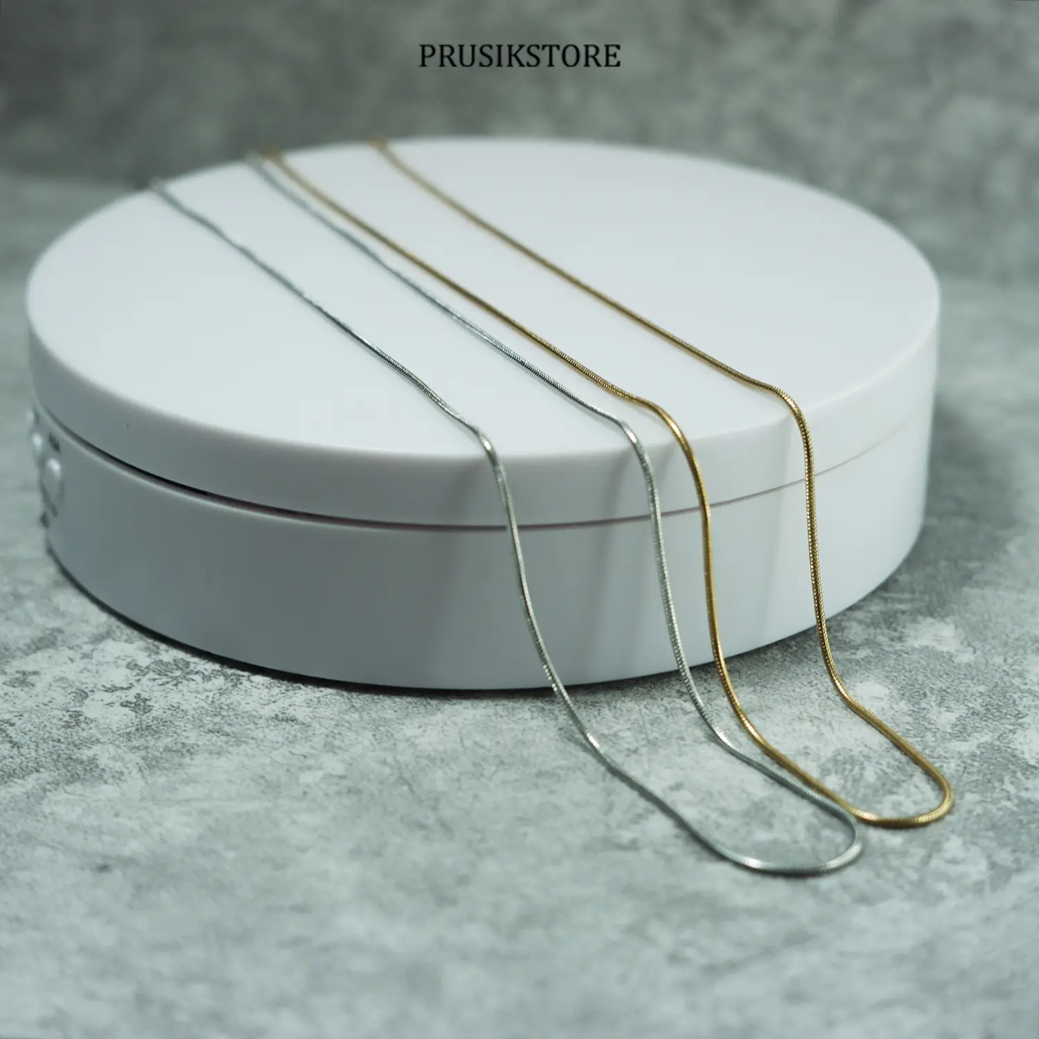 Kalung Pria Wanita Titanium Anti Karat Gold Dan Silver