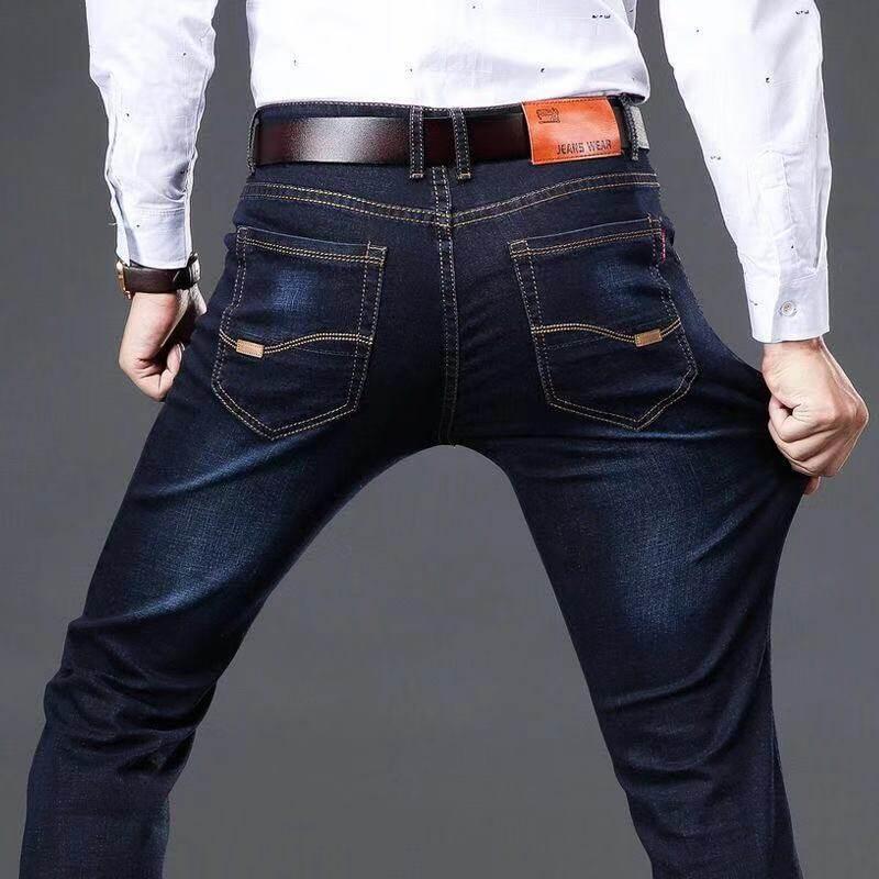 Quần Jean Co Giãn Thẳng Cho Nam, Quần Thường Ngày, Chống Mài Mòn, Tất Cả Menswear Pants Có Túi 0