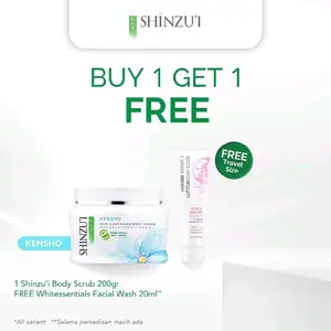 Shinzui Skin Lightening Body Scrub Kensho 200gr FREE Facial Wash 20ml