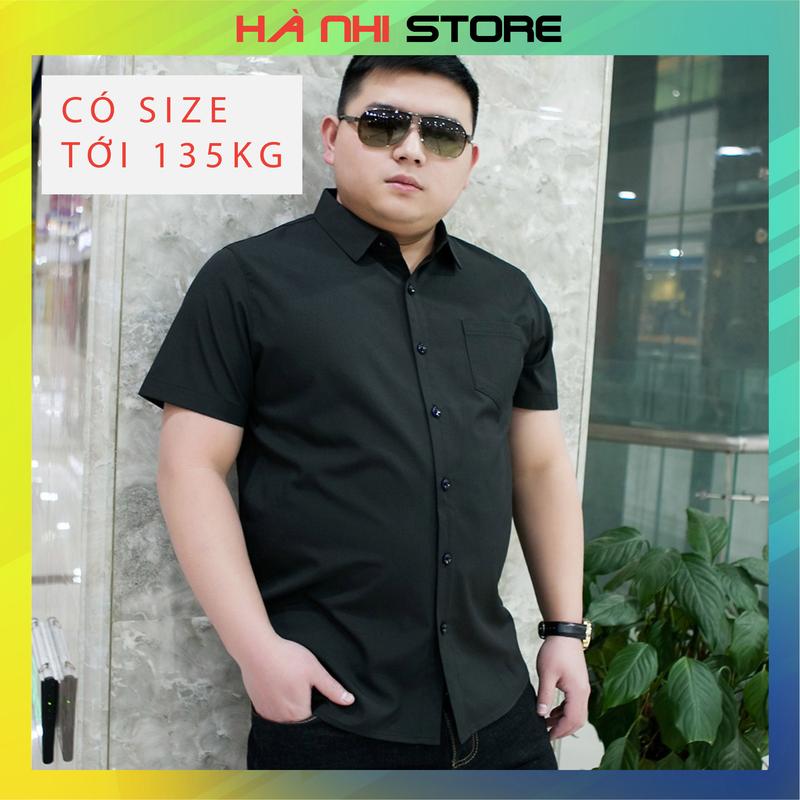 [ BIG SIZE NAM 60-135KG ] Áo sơ mi nam tay ngắn có túi, bản nẹp nút, chất vải lụa thái co dãn nhẹ - Hà Nhi Store