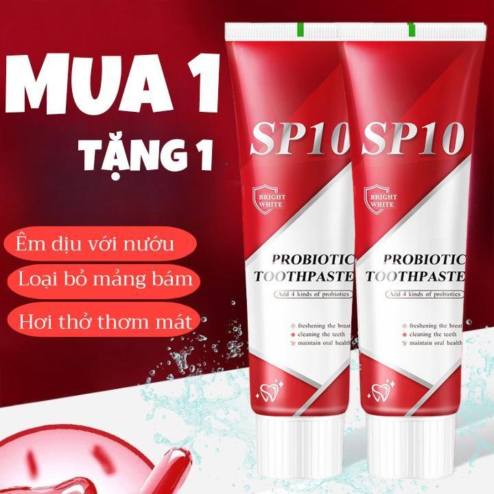   MUA 1 TẶNG 1  Kem đánh răng Probiotic hỗ trợ làm trắng răng kem đánh răng loại bỏ mảng bám cho hơi thở thơm mát kem đánh răng êm dịu với nướu kem đánh răng tẩy ố vàng 