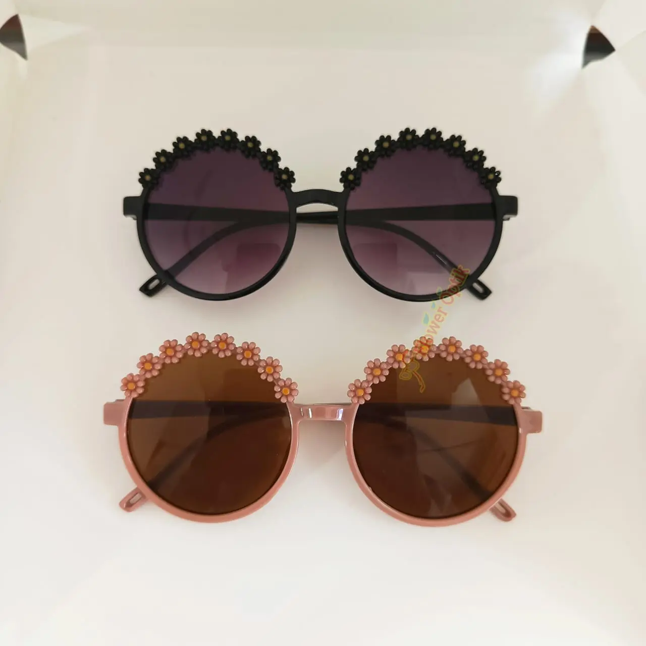 KACAMATA BULAT BUNGA ANAK-ANAK FASHION