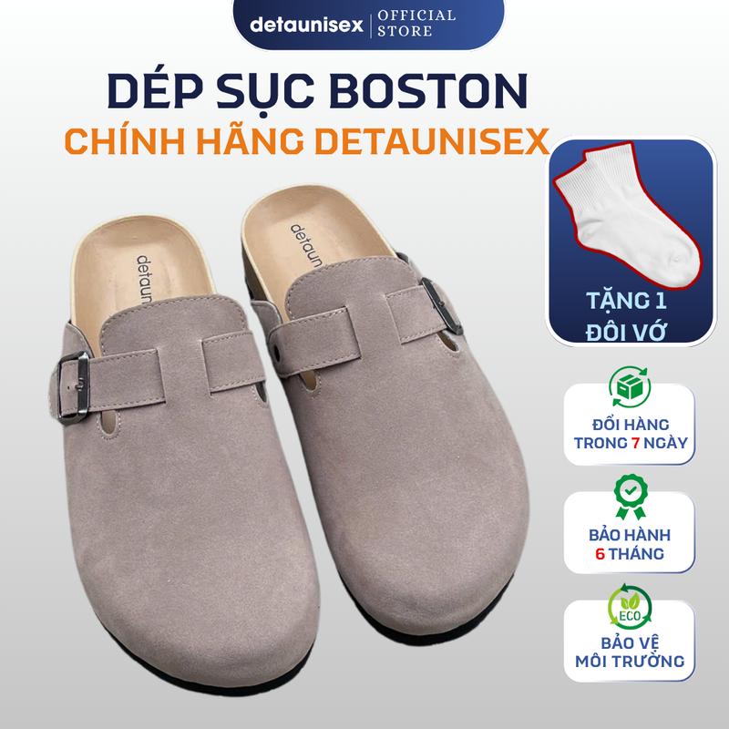 TẶNG VỚ Dép Sục Boston Bít Mũi Thời Trang Nam Nữ Thương Hiệu Chính Hãng Detaunisex - DETA51