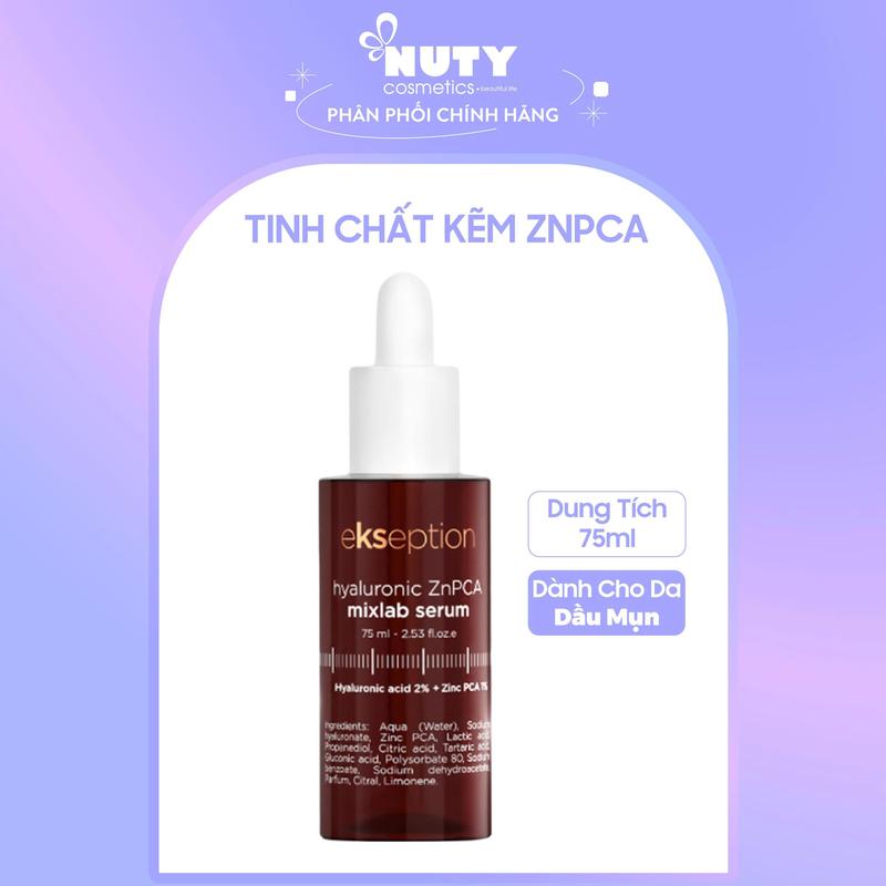 Serum Ekseption Hyaluronic ZnPCA mixlab serum 75ml - Serum cho da dầu mụn  | NUTY cosmetics beautiful life 