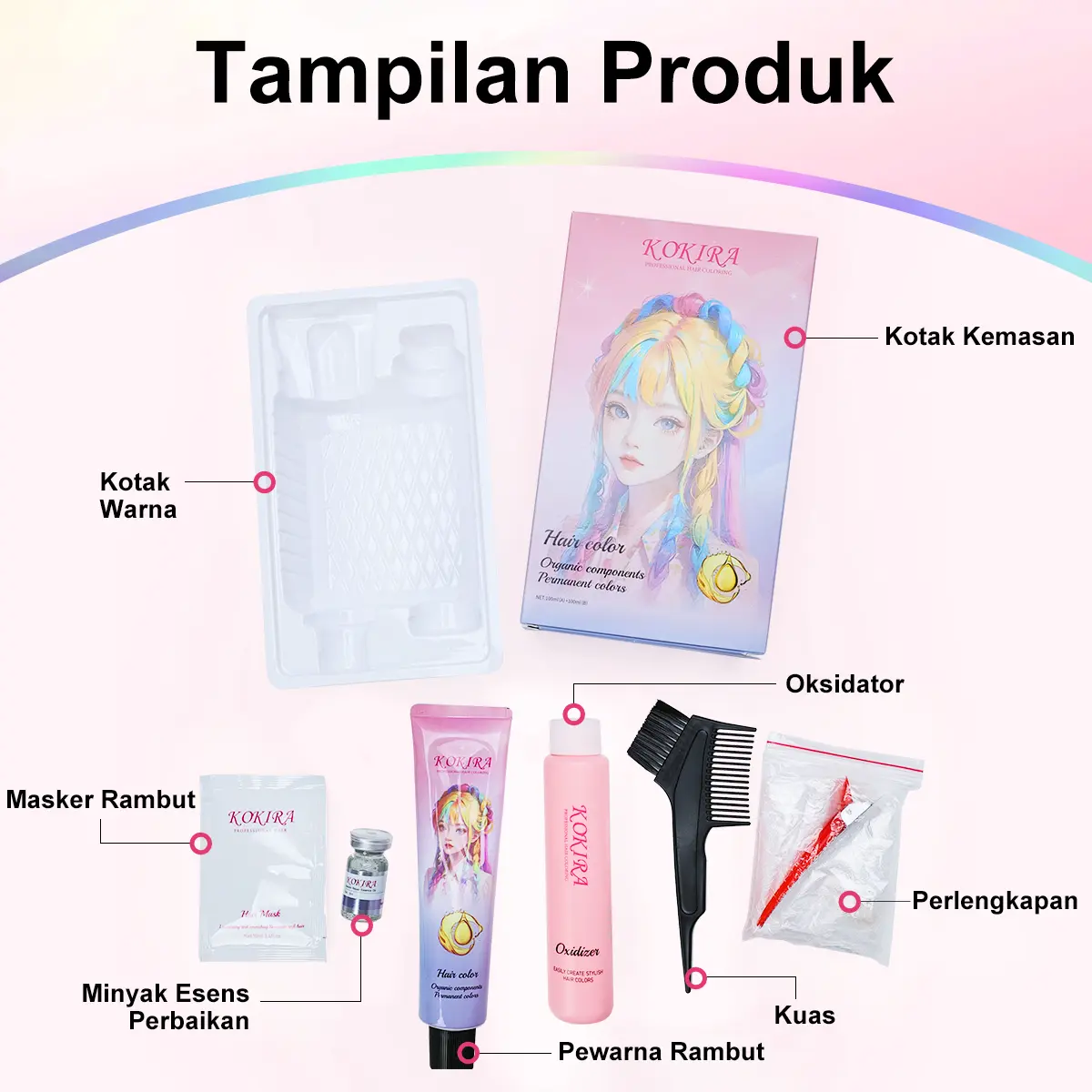 KOKIRA Milk Tea Ash hair color KA-11 cat rambut Essential Oil Pewarna Rambut Tanpa Bleaching Warna Natural dan Perawatan KOKIRA Milk Tea Ash hair color KA-11 cat rambut Essential Oil Pewarna Rambut Tanpa Bleaching Warna Natural dan Perawatan