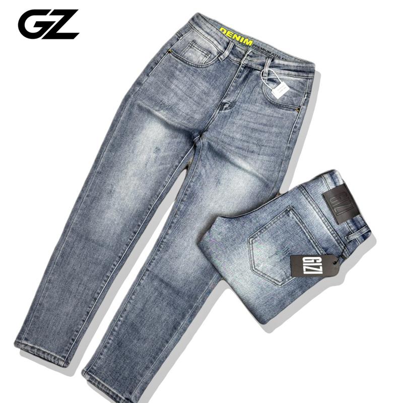 Quần Jean Nam Form Slim Fit T-11GIZI Chất Liệu Denim Co Giãn