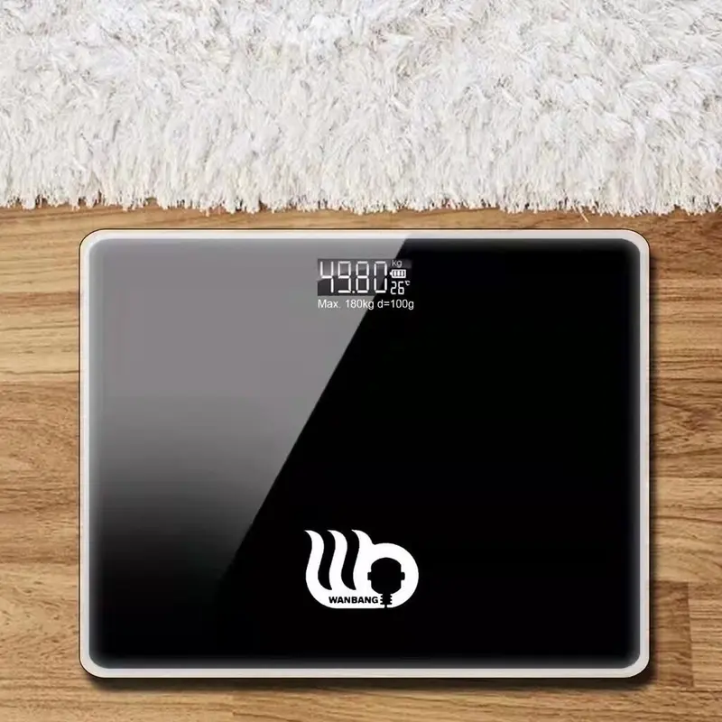 Timbangan Badan Digital USB 180kg--Timbangan badan digital baterai --anti pecah21x25 0