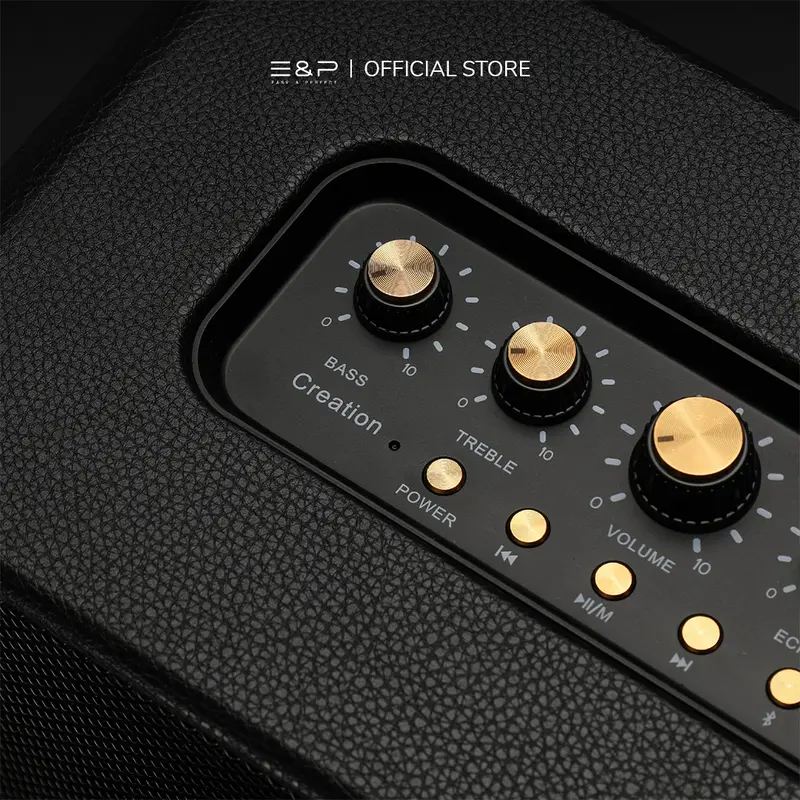 Lonzuer CREATION by Easy & Perfect | Bluetooth Speaker Portable With DSP Audio Control | 130 Watt Output Power With Adjustable Treble And Bass | High Fidelity Sound With Bass Reflex | Comes With a 2 Premium Wireless Microphone 1