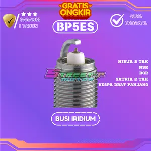 BUSI RACING SUPER IRIDIUM BP5ES NINJA 2tak , SATRIA 2tak , VESPA , NSR , RGR Asli Gas Kendaraan Logam Mesin Motorcycle busi  motor