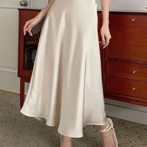 Myrkalla - Rok Satin Silk Premium - Rok Maxi Satin Silk Flowy Elegan - Size M sampai XL