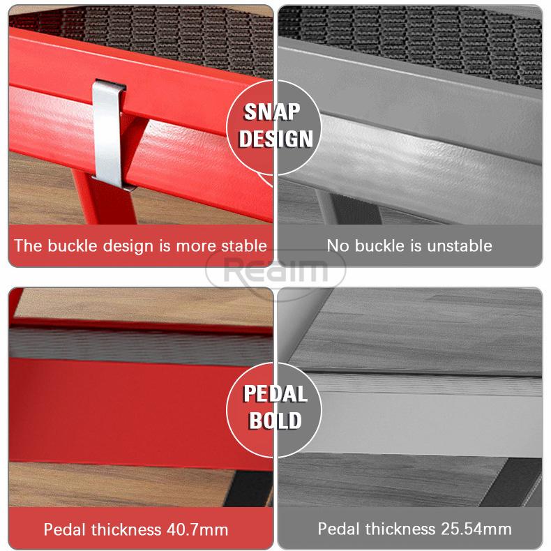 REAIM Tangga 6 Step Premium Rumah Lipat Ladder  Besi Lipat Household Steel Ladder/ Tangga Lipat Aluminium tangga besi 5