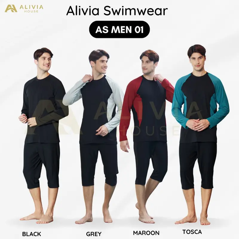 Alivia House - Alivia Swimwear AS Men 01 Baju Renang Pria Muslim Dewasa Baju Renang Setelan Laki Laki dewasa 0