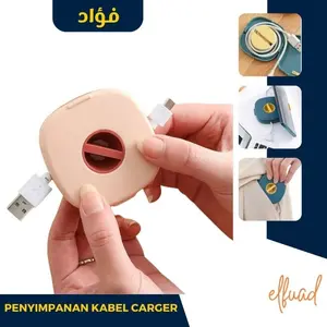 Elfuad Store Kotak Penyimpanan Kabel Charger Headset Travel Multifungsi Haji dan Umroh Pria