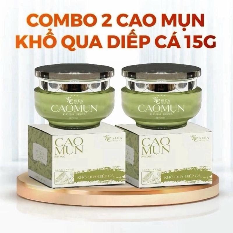 Combo 2 hộp Cao Mụn - khổ qua& diếp cá (15gr) kem mụn lotion hỗ trợ da mụn ( không đỏ , không sưng, không bong ) Làm Đẹp Da Chăm Sóc Da Skincare Nữ mặt Women serum trị