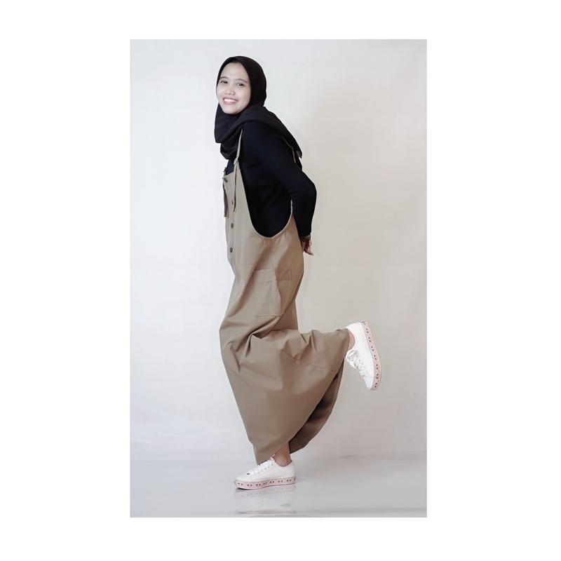 Overall wanita korean style terkini remaja dewasa panjang fashion muslimah 6
