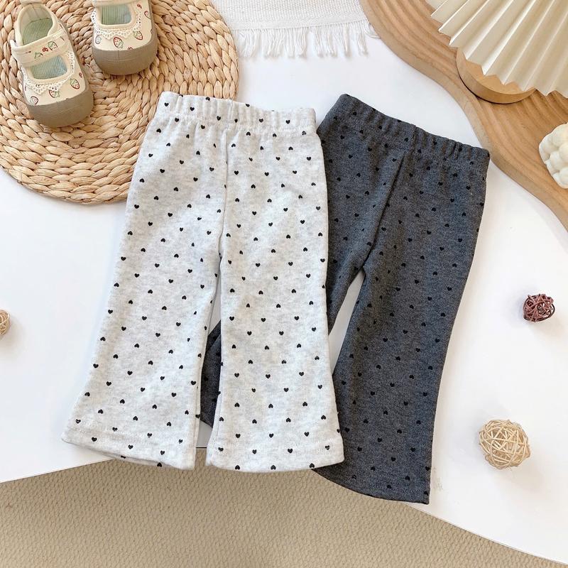  Hey Susie Q854- Quần Ống Loe Chấm Bi Xám Nhạt Cho Bé Gái Size 7-23kg vp  