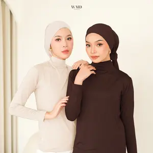 Manset Spandek (All Size) Baju Inner Atasan Fit Muslim Dalaman Wanita Tangan Panjang Basic Nyaman  - WMD Fashion