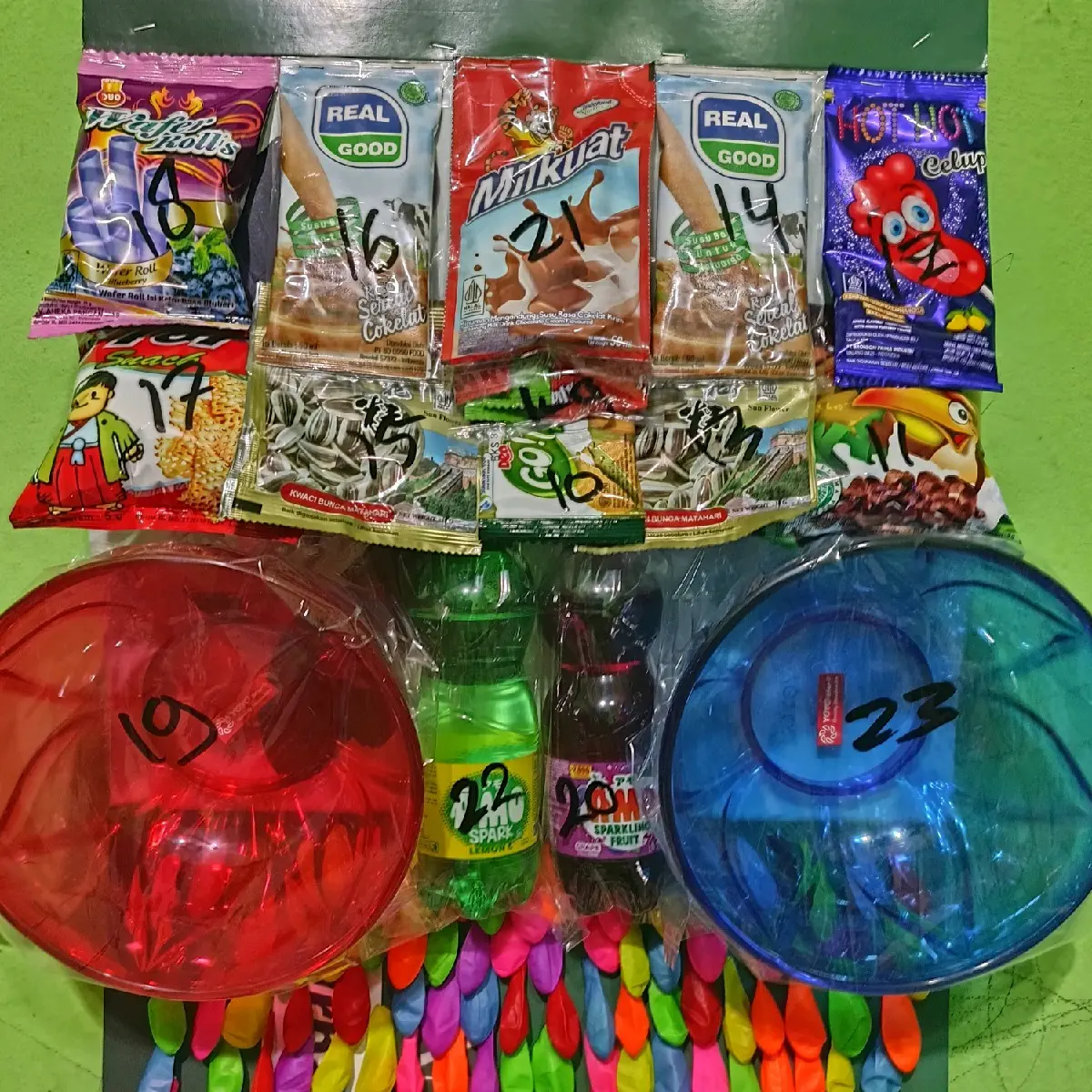 mainan balon cabut isi 1000pcs.KT SUSU