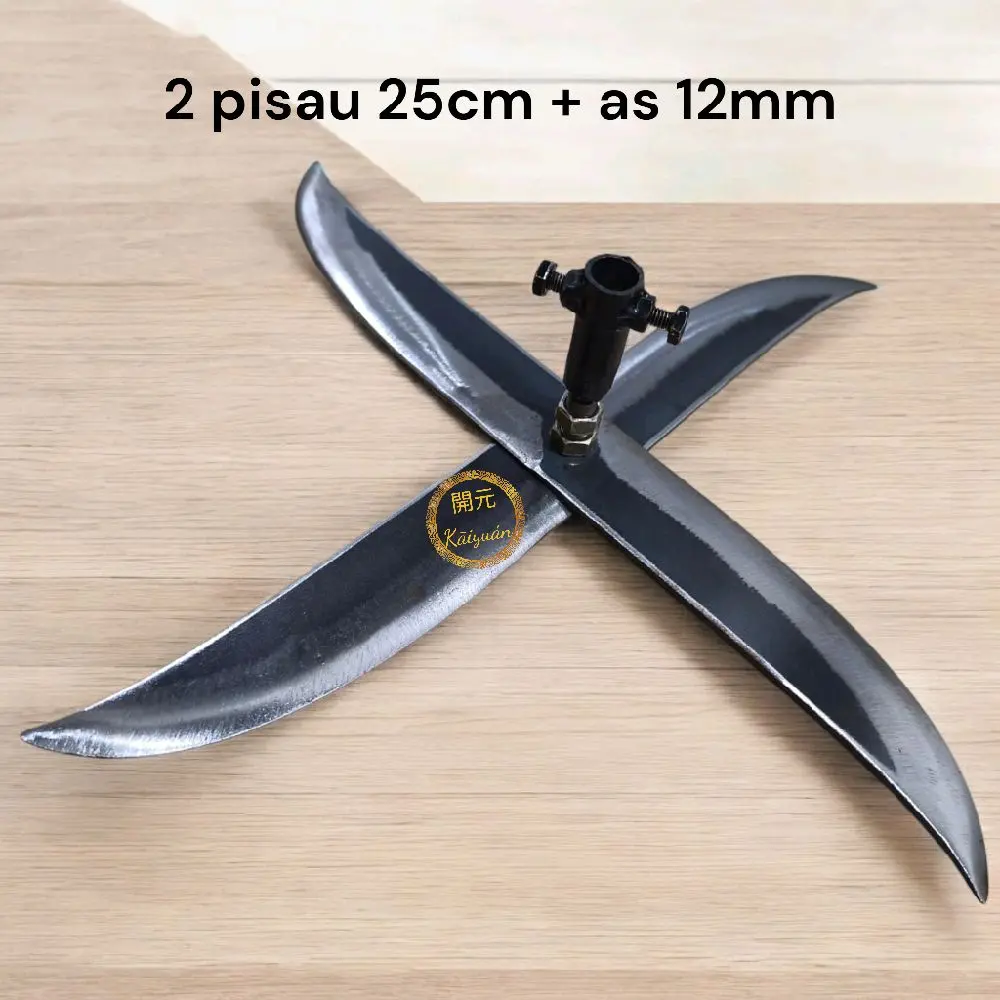 2 pisau 25cm dan as 12mm