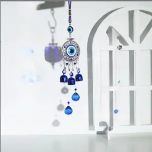 Luxy Sun Catcher Kristal Turkie Retro Blue Eye Dream Catcher Wind Chimes Penangkap Cahaya Matahari Hiasan Gantung Dekorasi Rumah & Mobil Kualitas Tinggi
