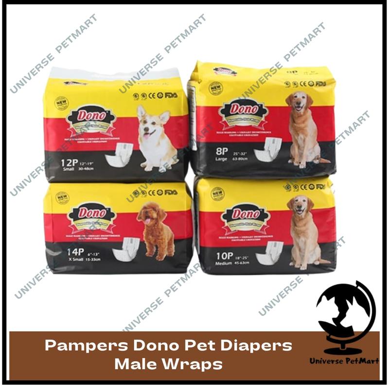 Pet Diapers Dono Male Wraps Dog All Size - Pampers Anjing Jantan 0