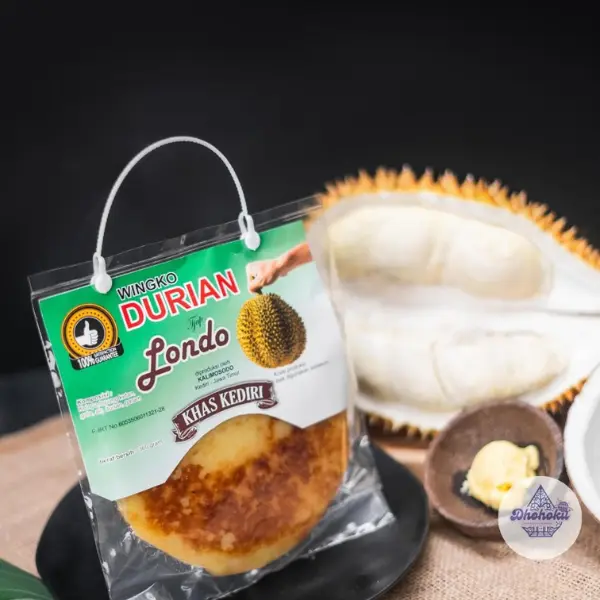 Wingko Tjap Londo Rasa Durian + Butter  - Kue Basah Camilan Khas Kediri - Bahan, Kelapa Gula Empuk Mentega 0