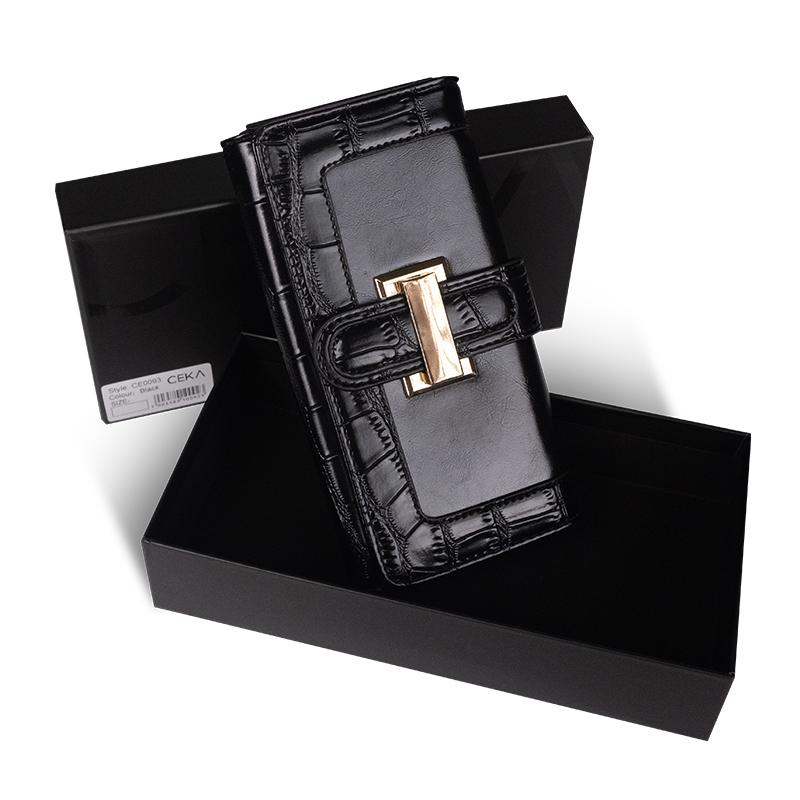 CEKA Dompet Wanita Serbaguna Panjang Dompet Croco Kulit Dompet Kartu Terbaru - Lindex Long Wallet 3
