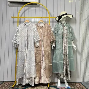 Gamis pesona OMG by Geri busye plus outer organza