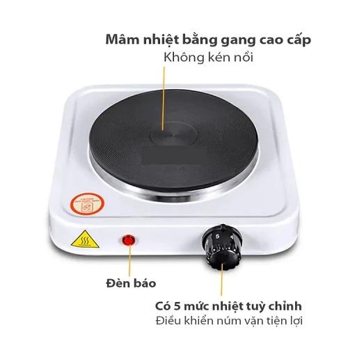 Bếp điện gia dụng 500w hâm nóng , hơ trầu, Bếp mâm nhiệt gang
