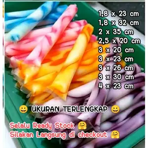 250 gr plastik es pensil plastik es lilin plastik es mambo spidol ukuran 1,8x23 cm / 1,8x32 cm / 2x35 cm / 2,5x20 cm / 3x20 cm / 3x23 cm / 3x26 cm / 3x30 cm / 4x23 cm Cream Kitchenware plastik es choki choki viral virall