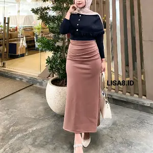 Jillow Rok Span wanita Scuba Melar premium Korean Style Kekinian