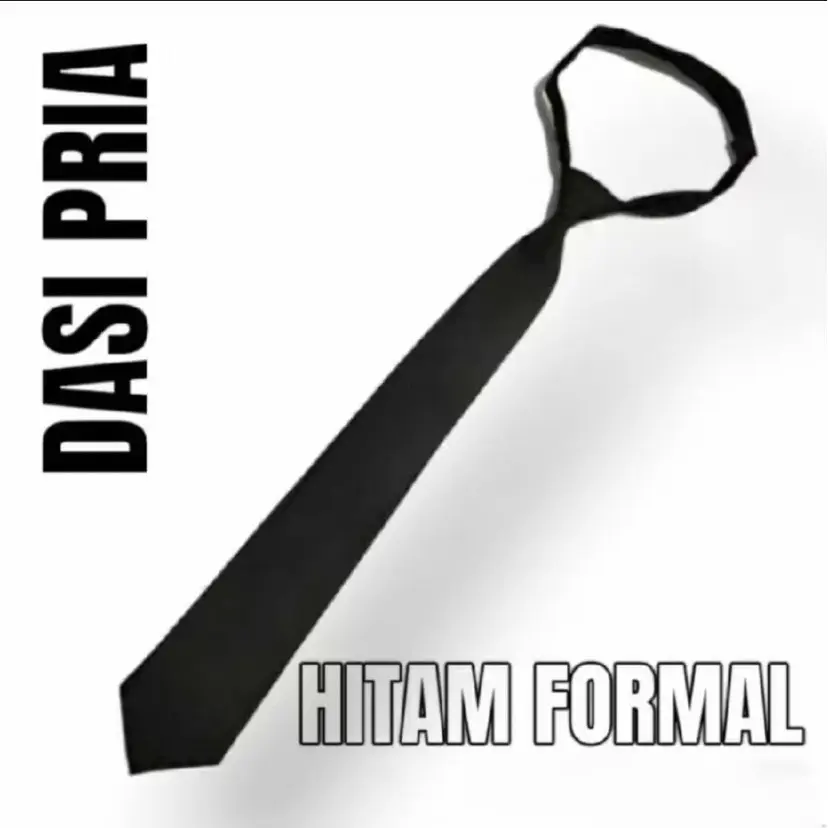(1 kd)dasi hitam formal polos bahan kain seragam bukan kilap bahan berkualitas