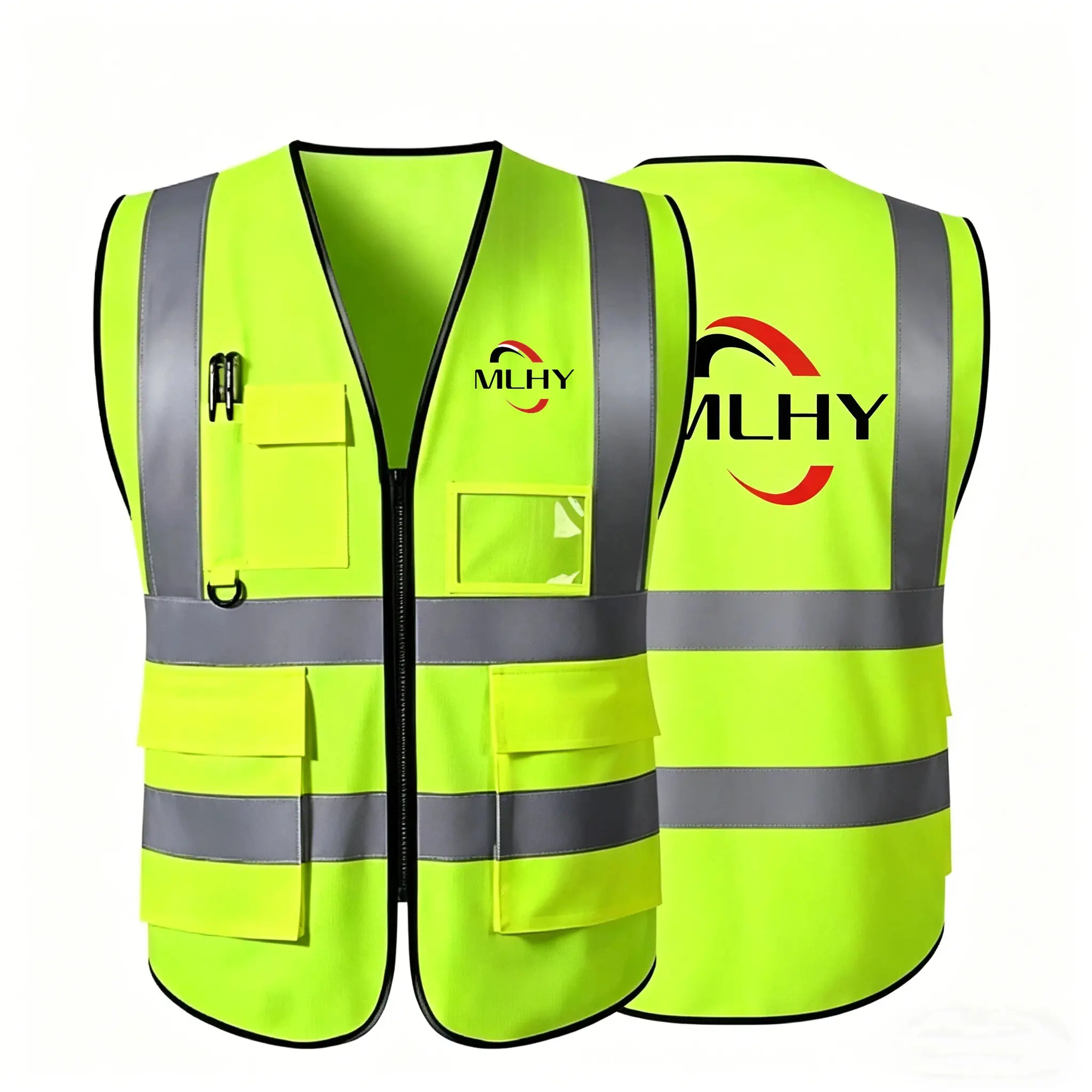 MLHY Rompi Safety Reflektif Proyek Kerja Lapangan High Visibility Banyak Kantong
