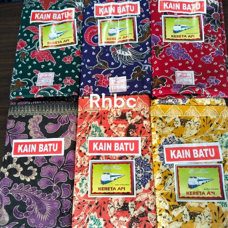 Kain Jarik Kebat Samping Tapih Panjang Cap Kereta Api Kain Batu Halus Tebal Premium 0