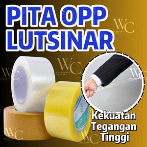 Pita OPP Lutsinar Pita Pembungkusan Petak Pelekat Lebih Kuat Pita Berkualiti Tinggi Prestasi Unggul Kebolehpercayaan Transparent OPP Tape Packing Extra Strong Adhesive Parcel High-Quality Superior Performance Reliability Office Home Stationery Sticky