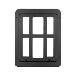 New Pet Screen Door Cat Dog Door Free Entry Exit Lattice Pet Supplies for Cats - White S