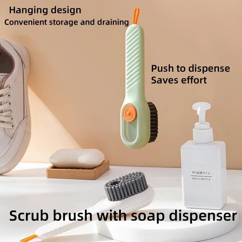 Bàn Chải Làm Sạch Đa Chức Năng, Có Hộp Đựng Xà Phòng, Bền Và Hiệu Quả, Một Người Trợ Giúp Tốt Để Làm Sạch Cả Nhà 8
