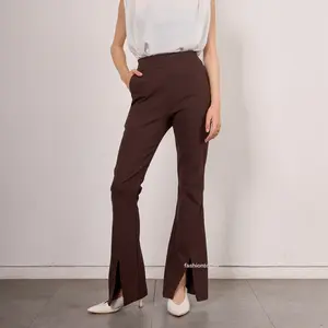 Regina Pants Fashiontoday - Celana Panjang Fit & Flare Cutbray Straight Highwaist Premium - Bisa Sampai Big Size S/M, L/XL 80kg