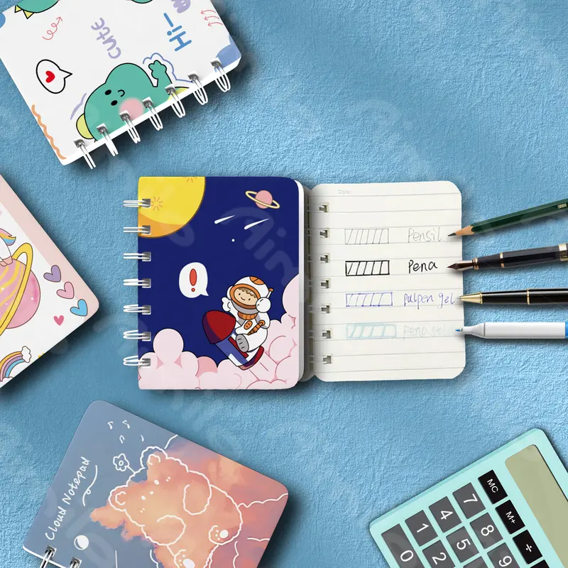 [READY] Aimilo Notebook Mini A7 Buku Kecil Catatan Scrapbook Mini Buku Notes Kecil Alat Tulis Sekolah 80 Lembar Kertas Binder 1