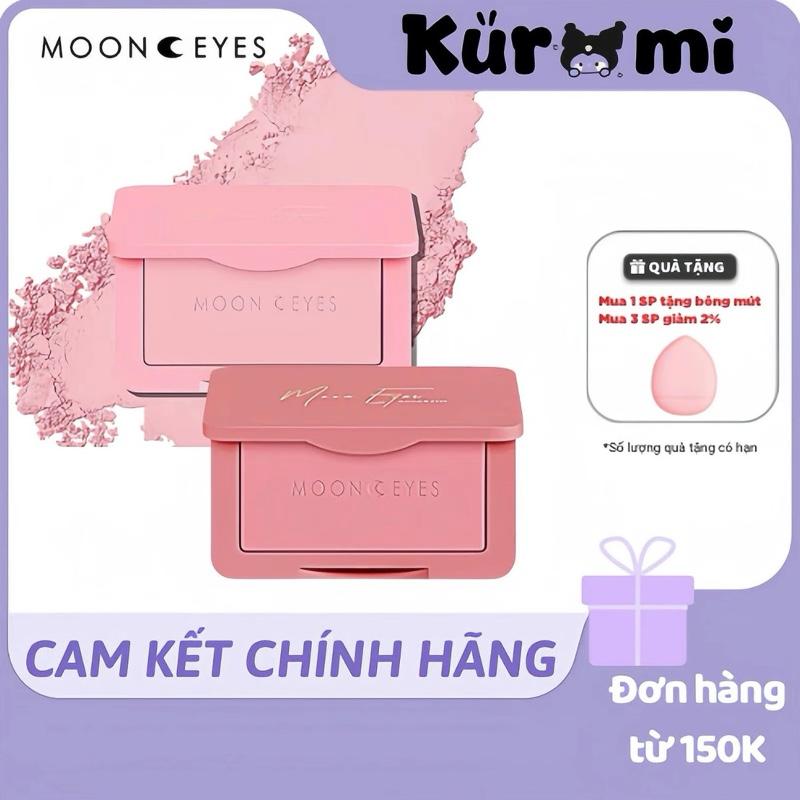   MUA 1 TẶNG MÚT  61 Màu Phấn Má Hồng Moon eyes Color Dạng Bột Romantic Collector Ins Matte Mịn Trang Điểm Tự Nhiên Lâu 6,5g Mỹ Phẩm mooneyes NE012 