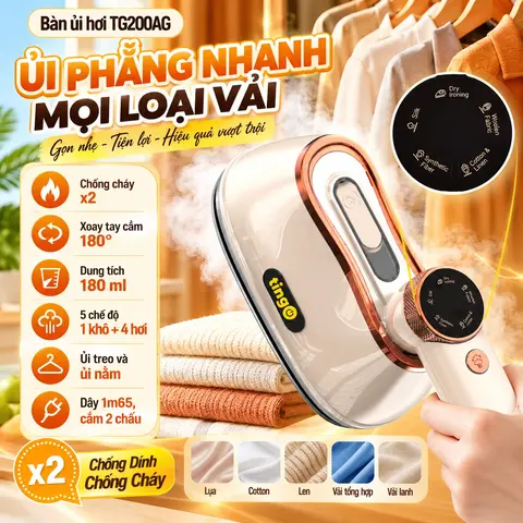 Bàn là hơi nước cầm tay mini công suất cao 1200W bàn ủi ly quần bàn ủi mini ủi khô ủi hơi mặt đế chống cháy