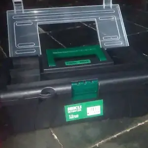 ISKU Tool Box Besar Bahan PP Tahan Lama ABS Premium 2 Lapis Tray Lepas Pasang Kompartemen Transparan & Pengunci Baja Ideal untuk Industri & Rumah Tangga