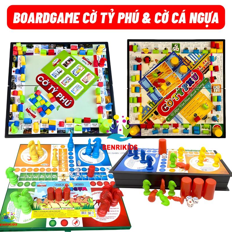  Bộ Cờ Tỷ Phú Việt Nam Và Cờ Cá Ngựa Đồ Chơi BoardGame Vui Nhộn Cho Gia Đình 