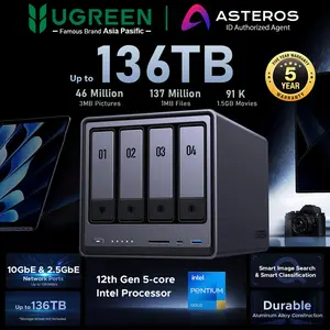 UGREEN NAS DXP4800 Plus 4-Bay 136TB 10GbE Network Attached Storage Intel Pentium Gold 8505 5-Core CPU