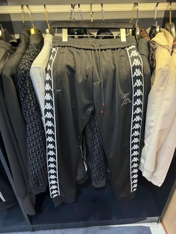 Quần Jogger Cạp Ba Logo Thêu Phối 2 Viền Dọc Quần Dệt Kim Dày Dặn Dành Cho Nam Nữ