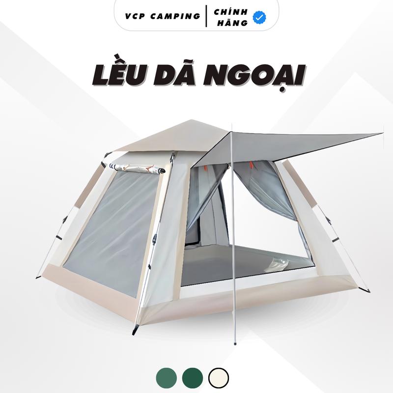 Lều Cắm Trại Gia Đình Lều Dã Ngoại Tự Bung 4-6 Người Chống Nước Chống Tia Tử Ngoại KT 2m8x2m8-Lều Có Thể Thông Gió Đi Phượt Đi Dã Ngoại Cắm Trại Phụ Kiện Camping Đi Cắm Trại Thương Hiệu VCP-Camping