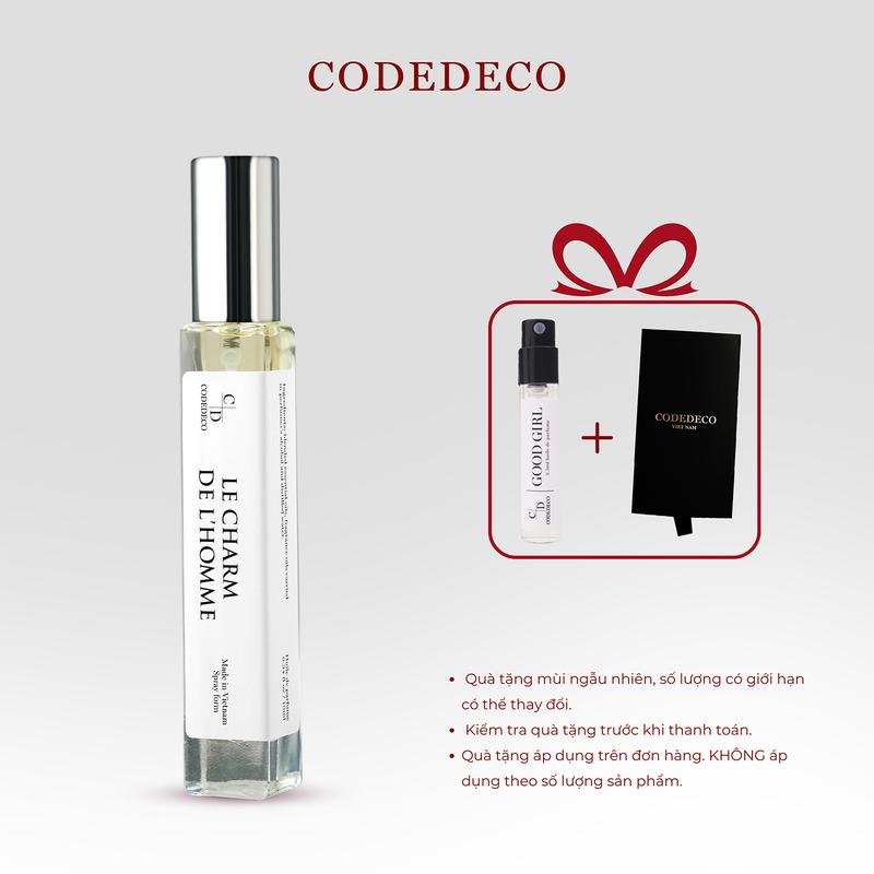  Tinh dầu nước hoa nam CODEDECO Le Charm De L'homme 10ml dạng xịt Women Perfume 